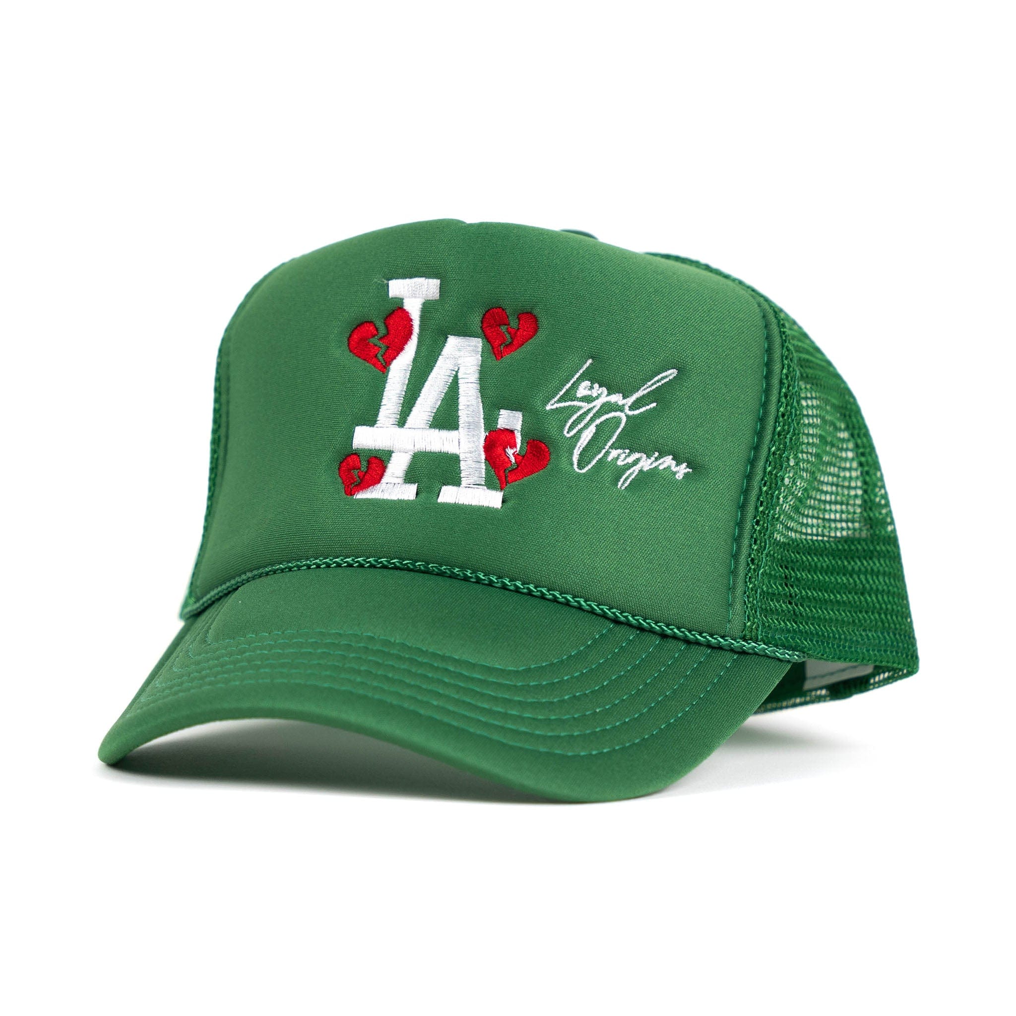 LA Signature Trucker in Green - Off Brand ApparelLA Signature Trucker in Green