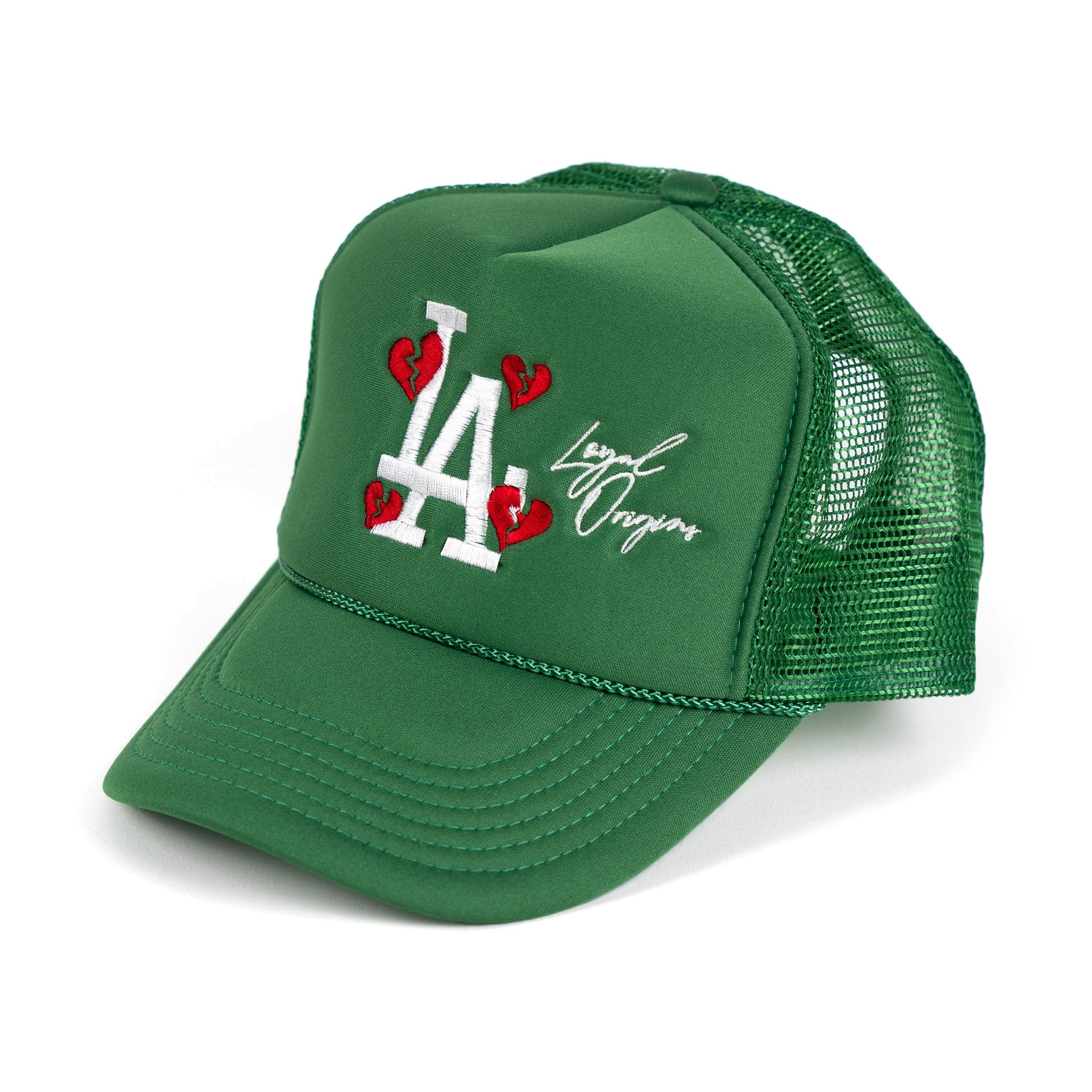 LA Signature Trucker in Green - Off Brand ApparelLA Signature Trucker in Green