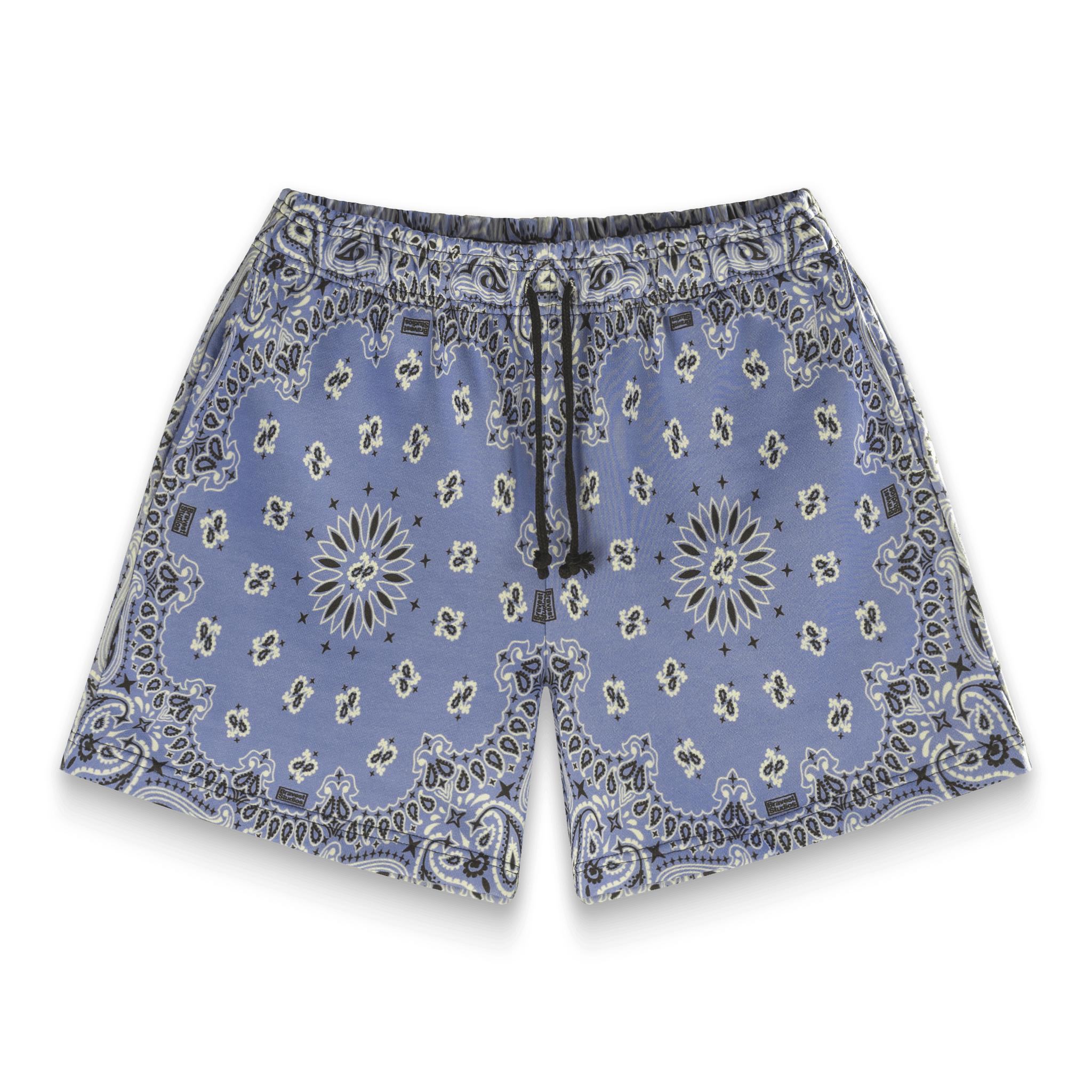 Lavender Paisley Terry Sweatshorts - BYNXLavender Paisley Terry Sweatshorts