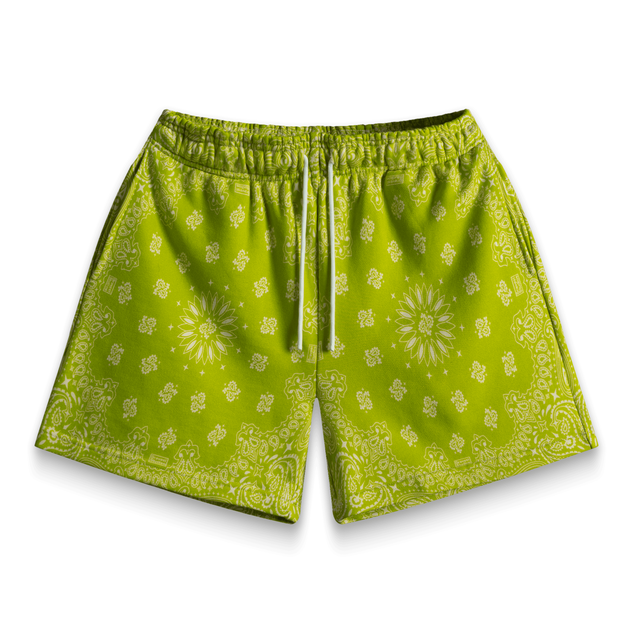 Lime Paisley Terry Sweatshort - BYNXLime Paisley Terry Sweatshort