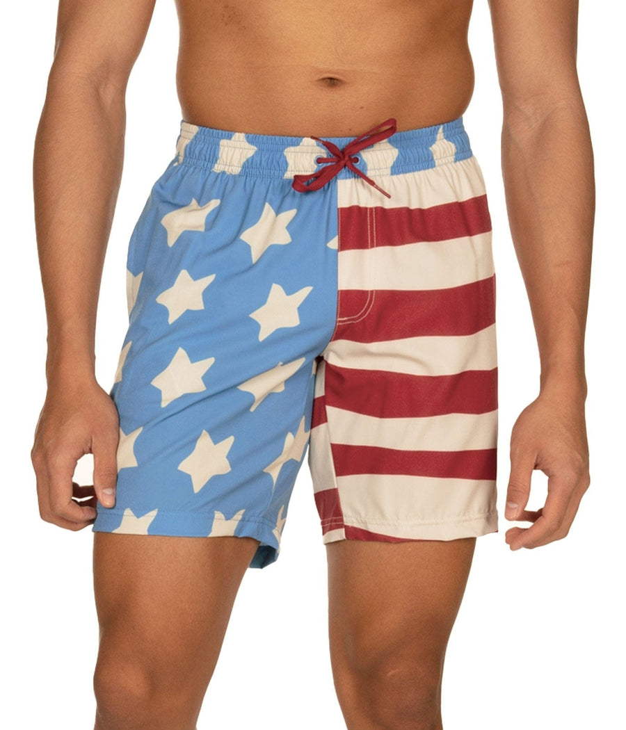 50/50 Flag Stretch Swim Trunks