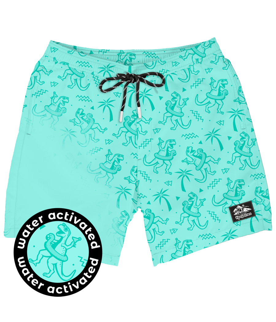 Dino Palm Trees Color Changing Swim Trunks