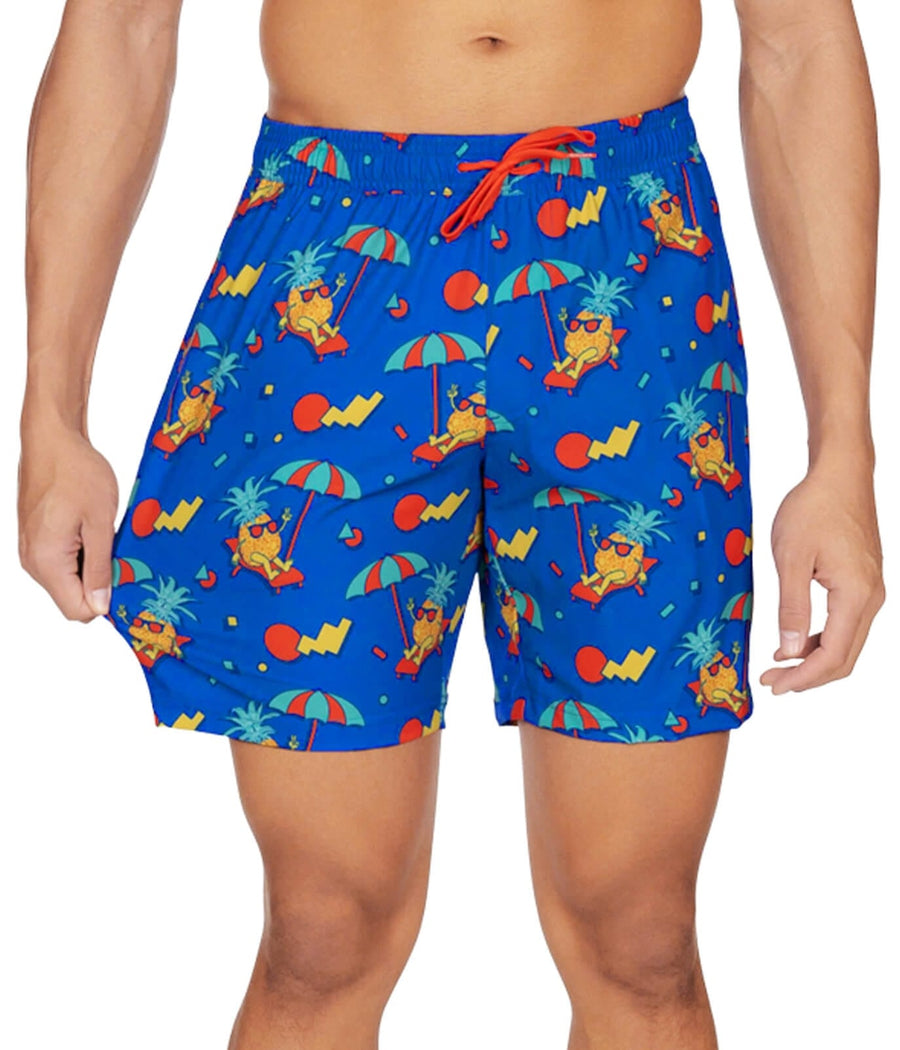 Poolside Pineapple Stretch Swim Trunks