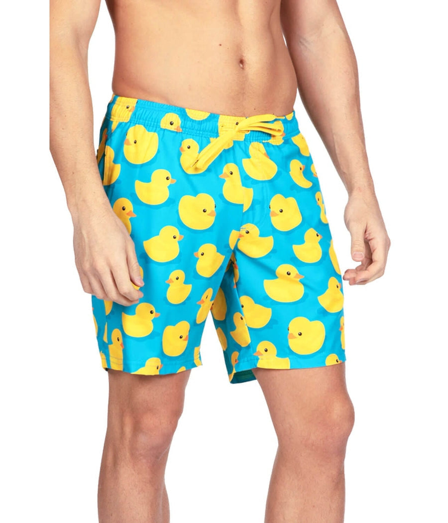 Rubber Ducky Stretch Swim Trunks