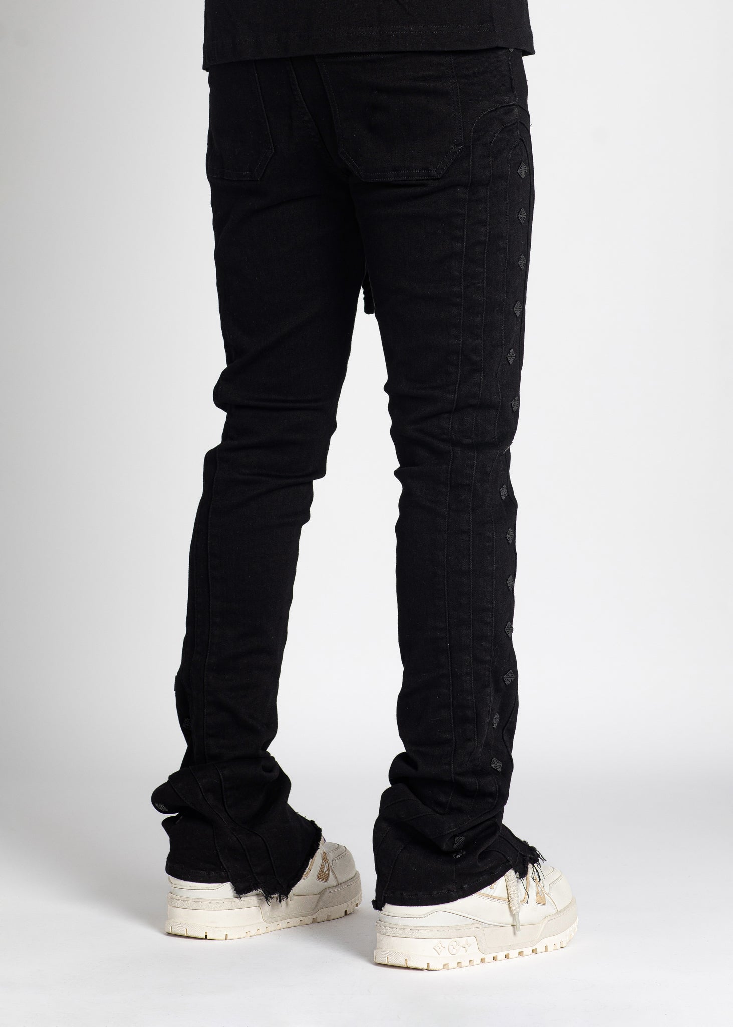 All Black Layer Stacked Denim