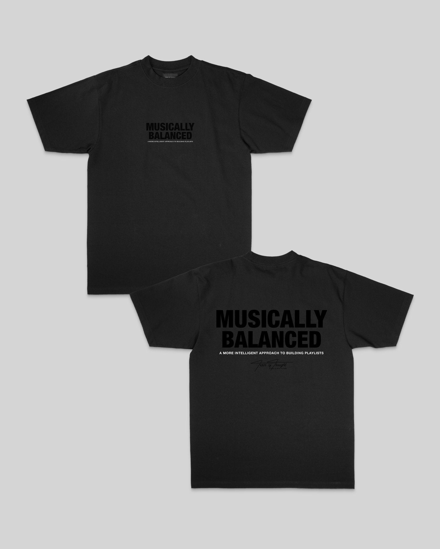 Musically Balanced Black Tee