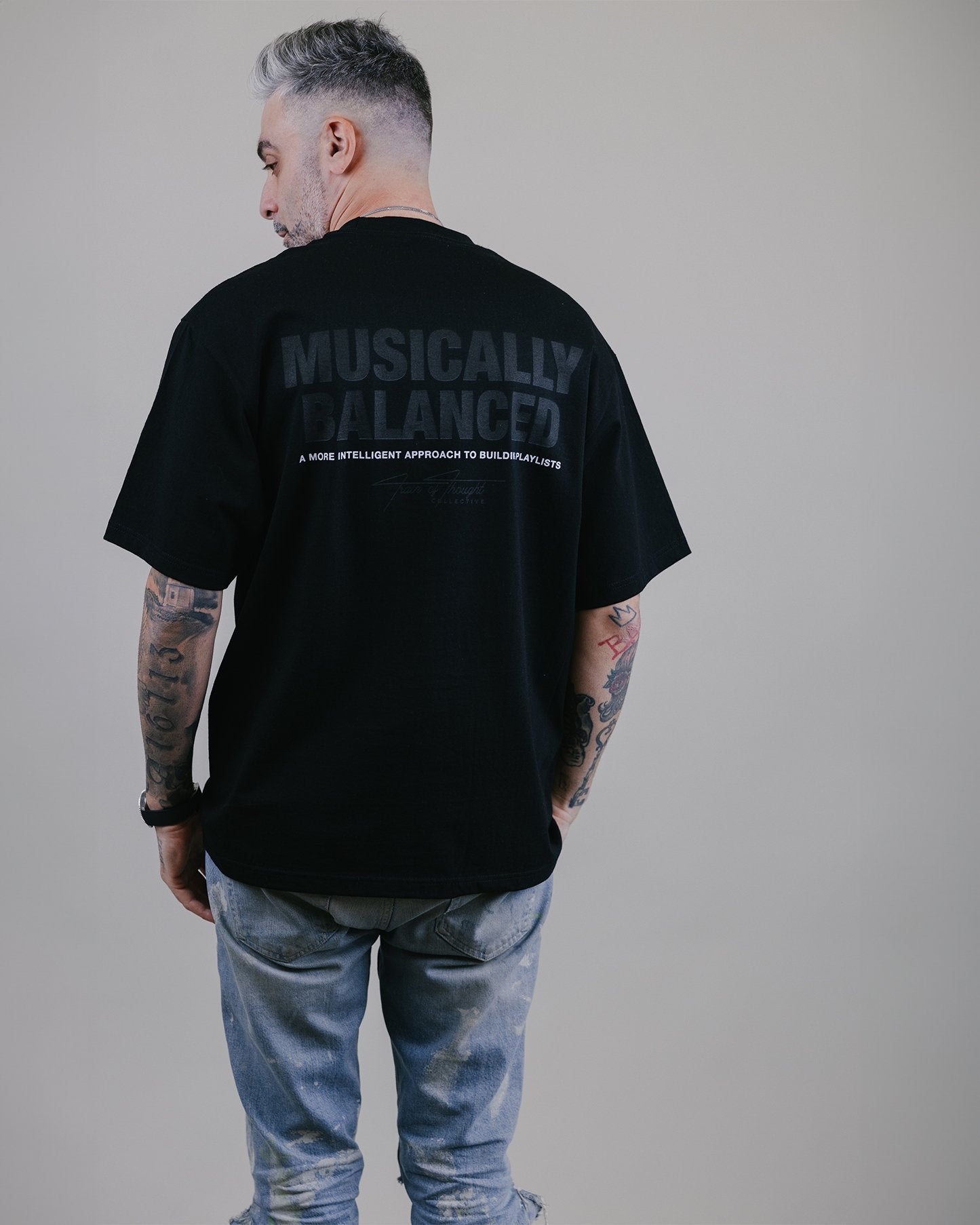 Musically Balanced Black Tee