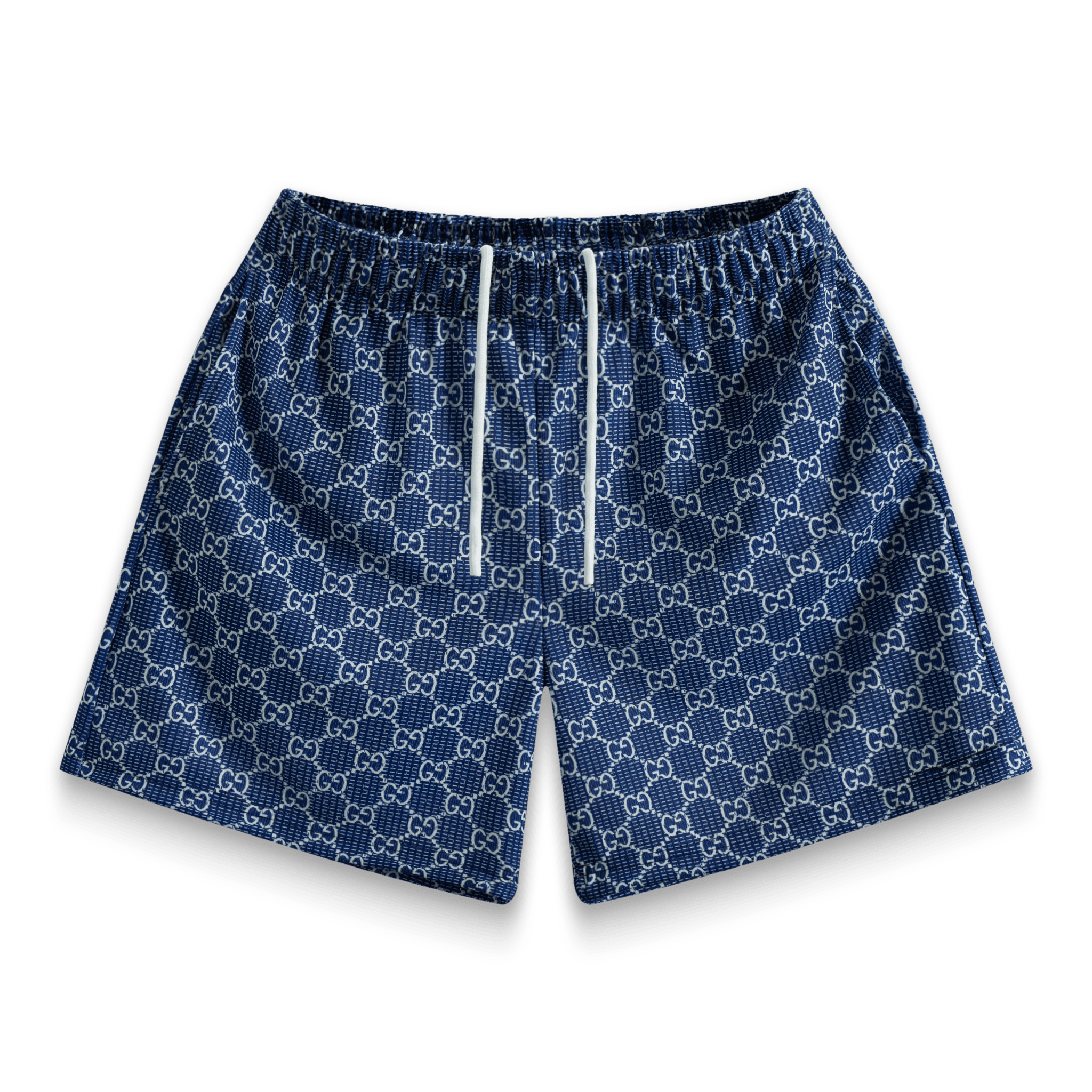 Navy Monogram Shorts - BYNXNavy Monogram Shorts