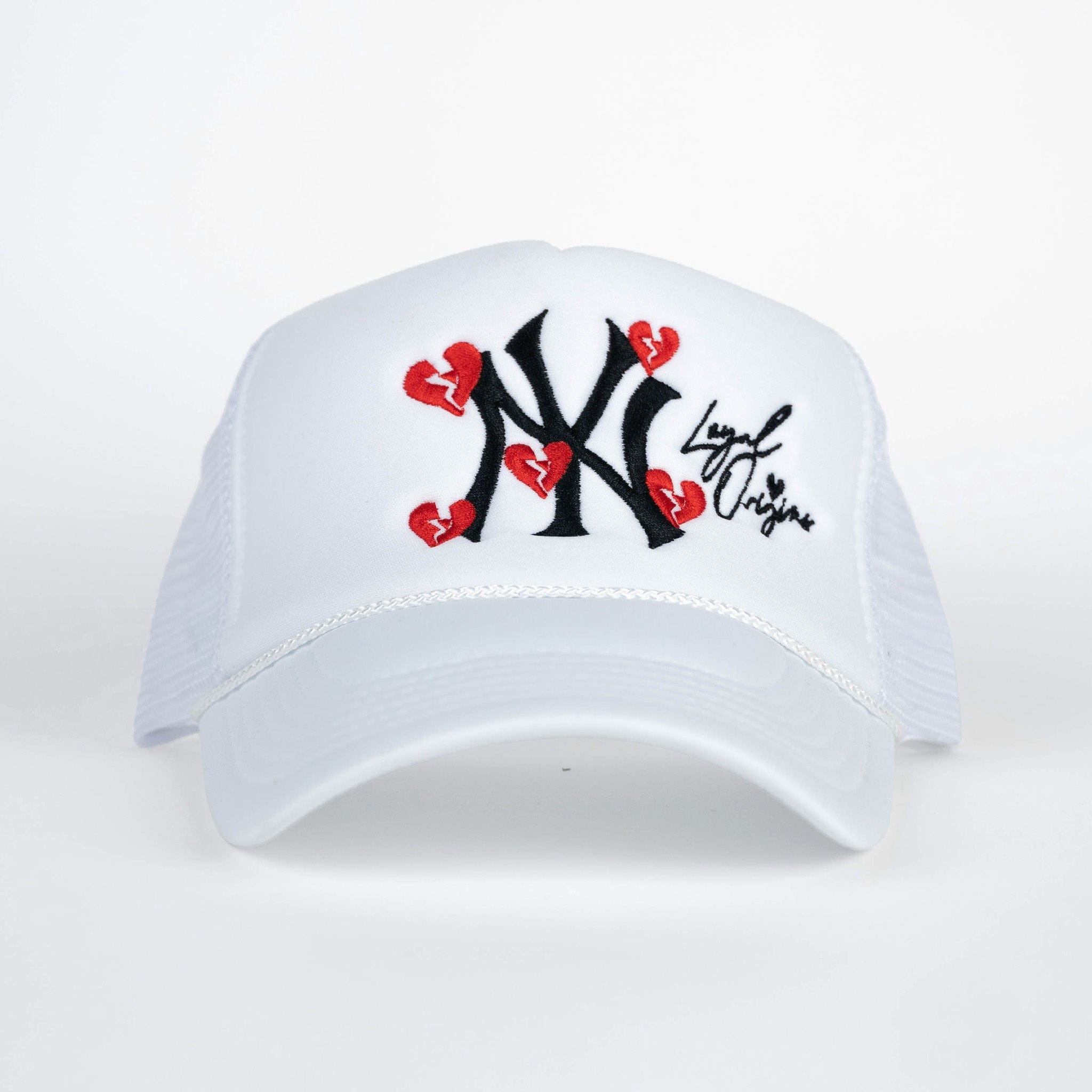 New York Signature Trucker in White - Off Brand ApparelNew York Signature Trucker in White