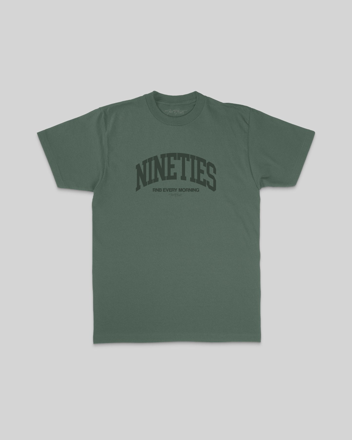 Nineties Rnb Every Morning Arch Forest Green Tee