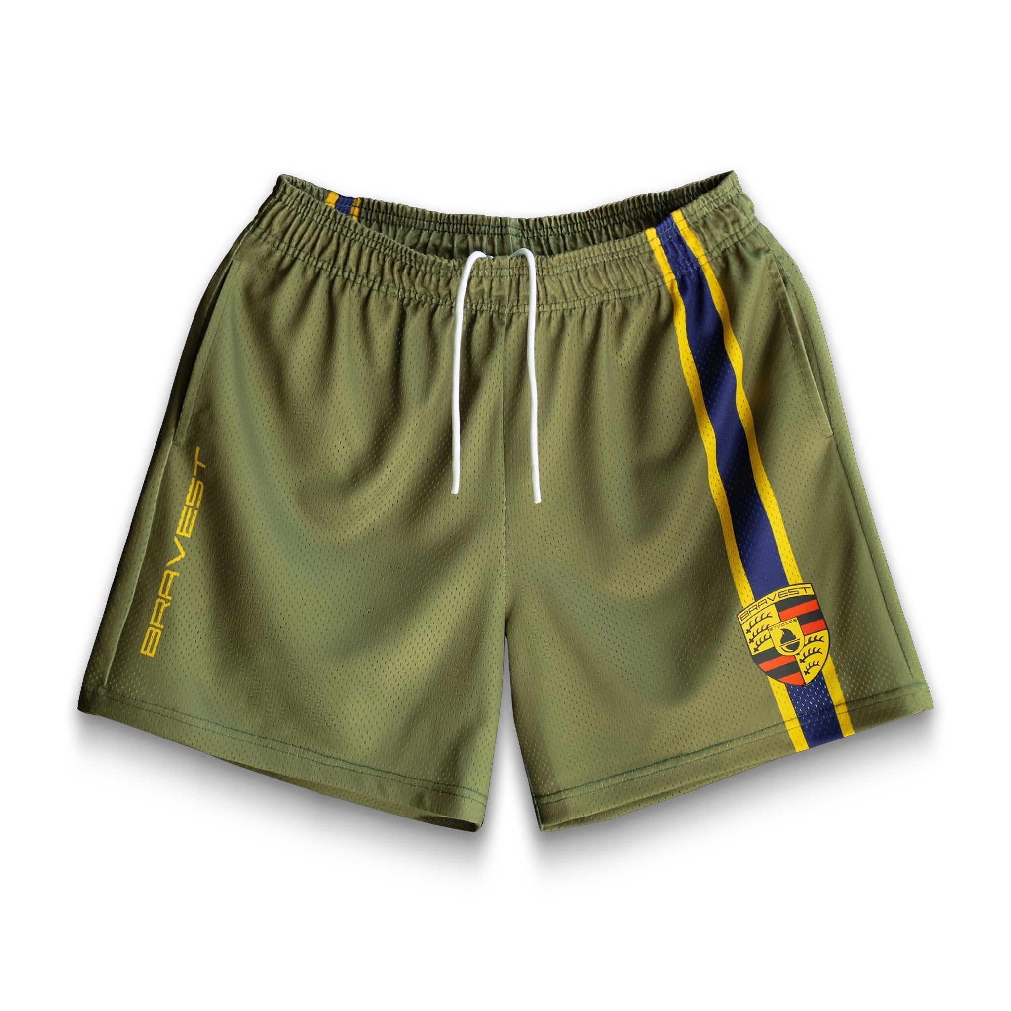 Olive Racing Shorts - BYNXOlive Racing Shorts