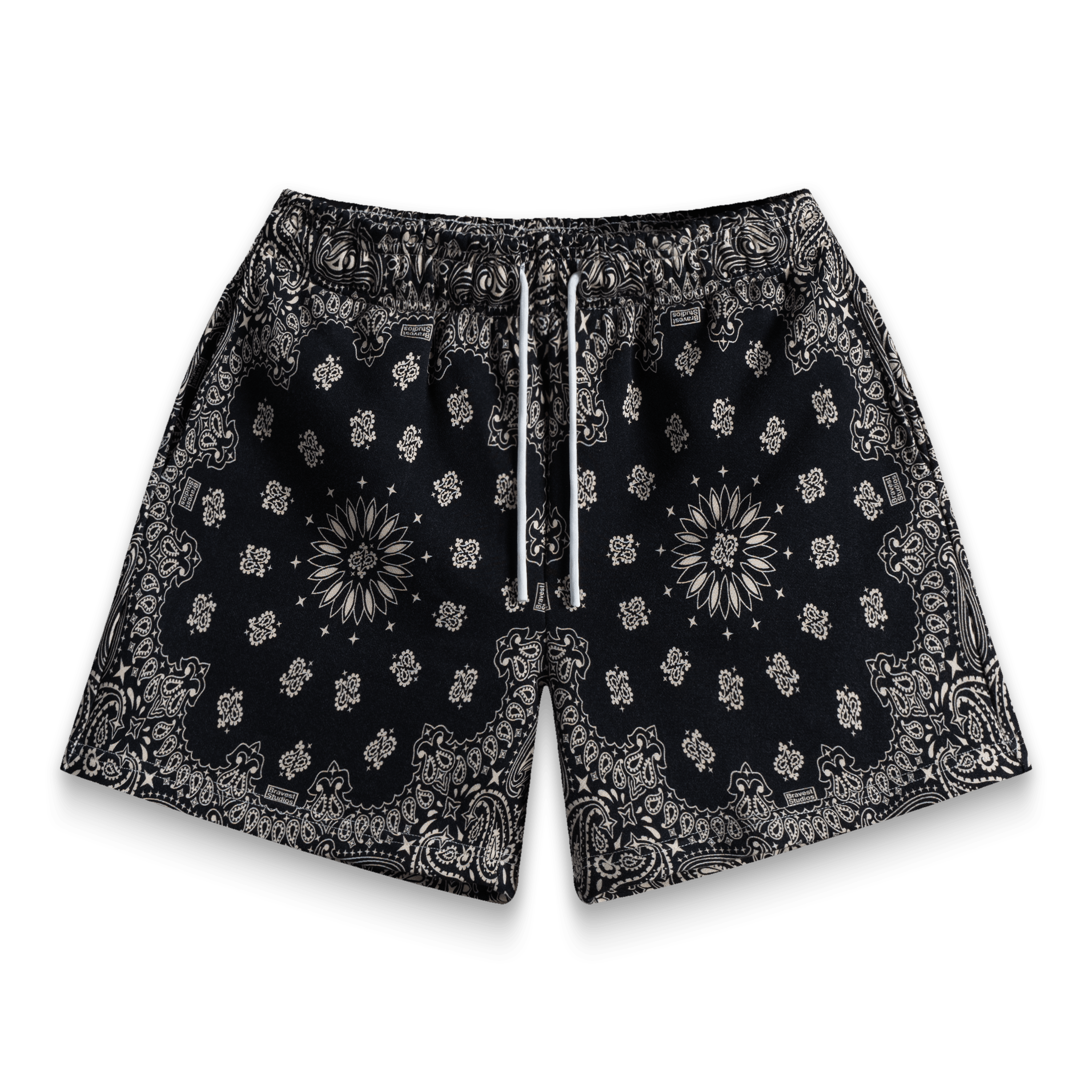 Onyx Paisley Terry Sweatshorts - BYNXOnyx Paisley Terry Sweatshorts