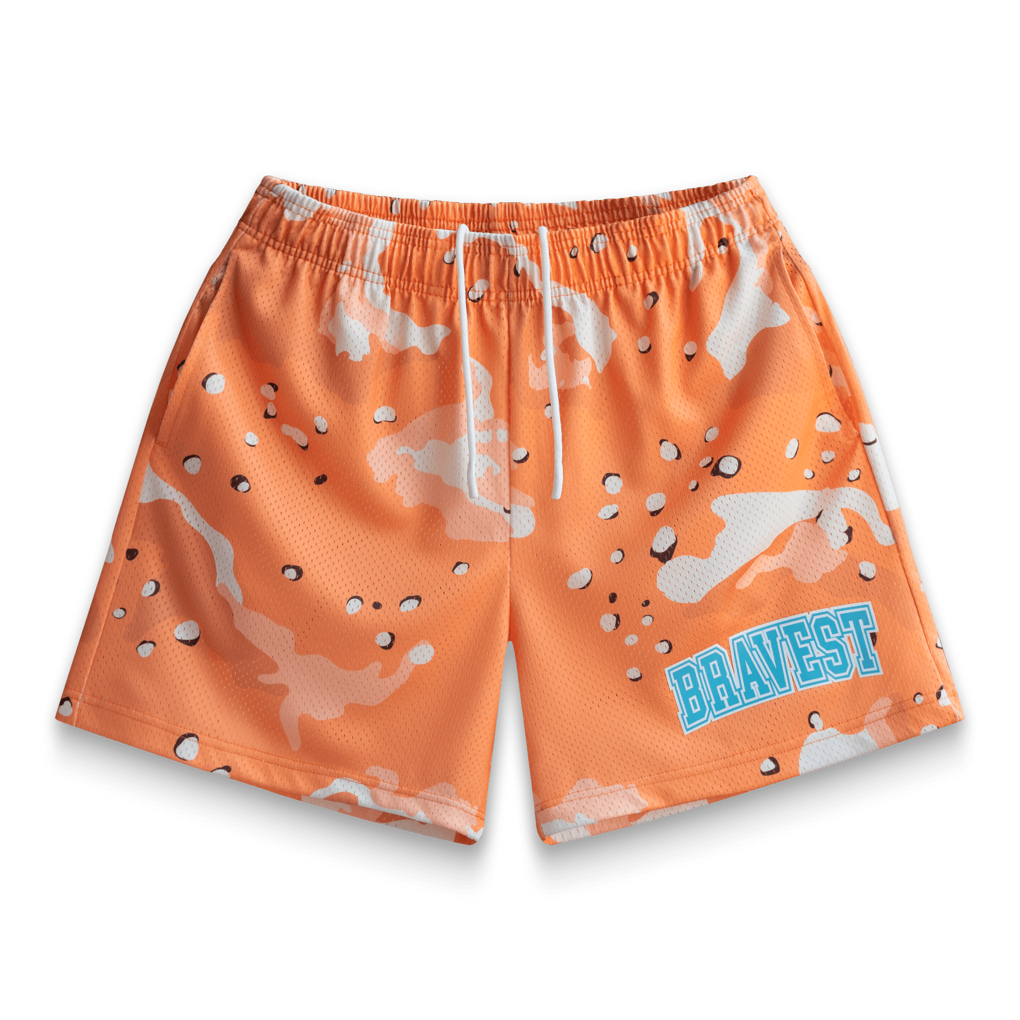 Orange Chip Camo Shorts - BYNXOrange Chip Camo Shorts