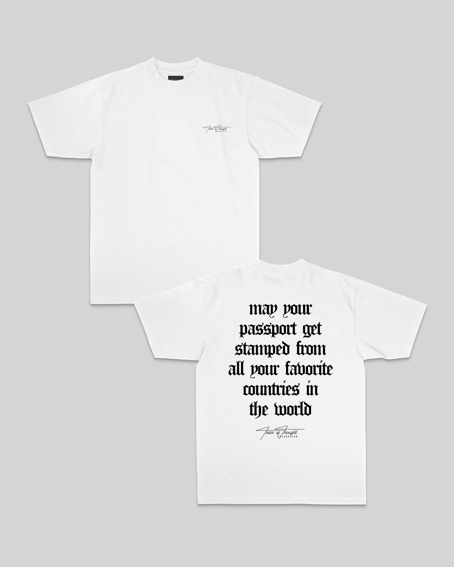 Passport White Tee