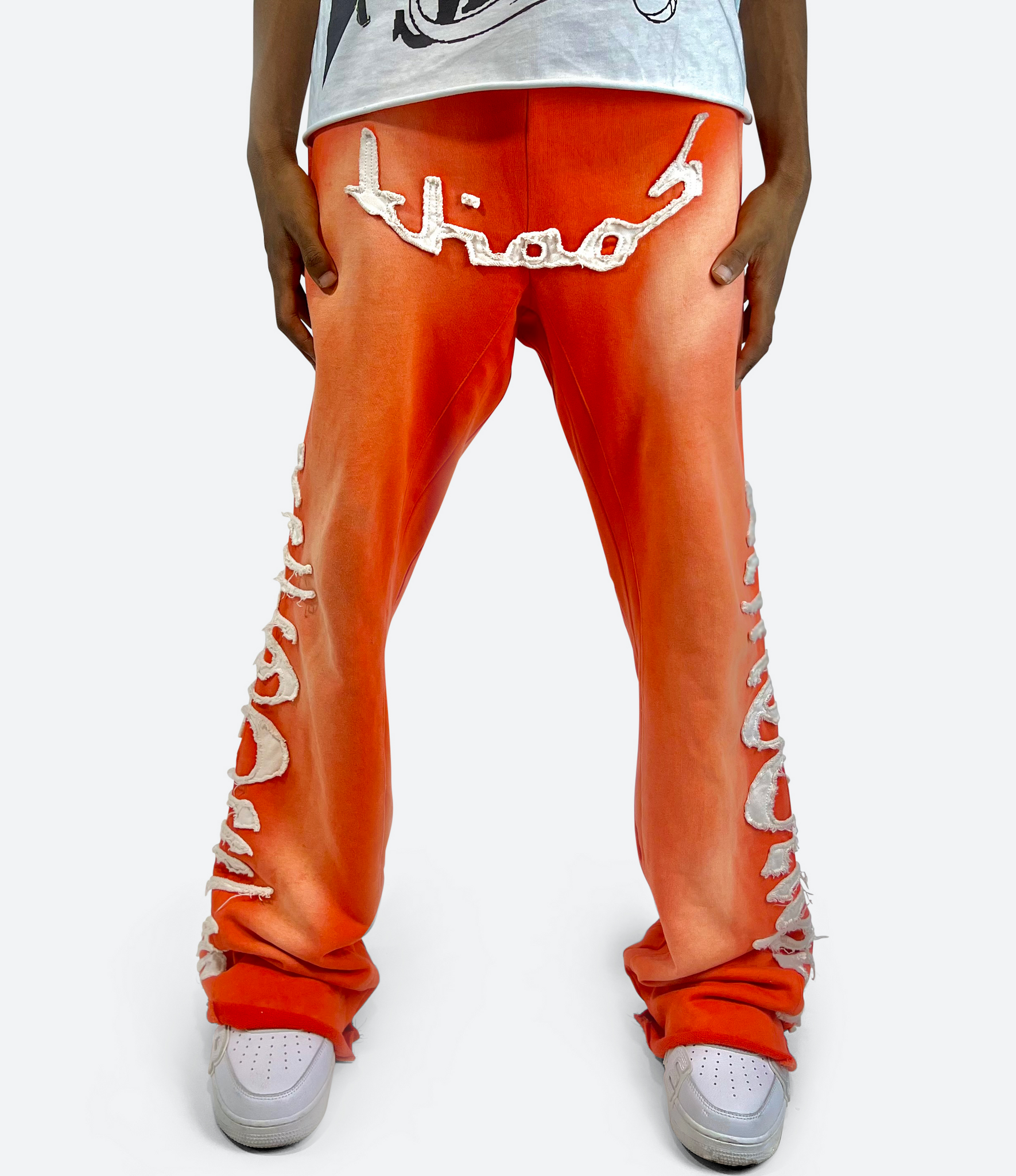 KHAÖS FLARED SWEATPANTS ORANGE