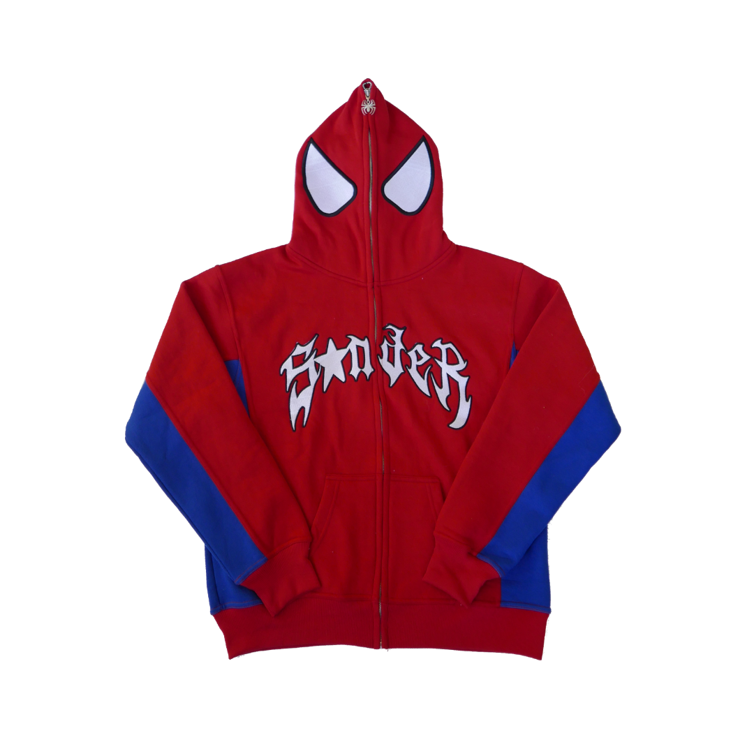 Spider Full-Zip in Red and Blue