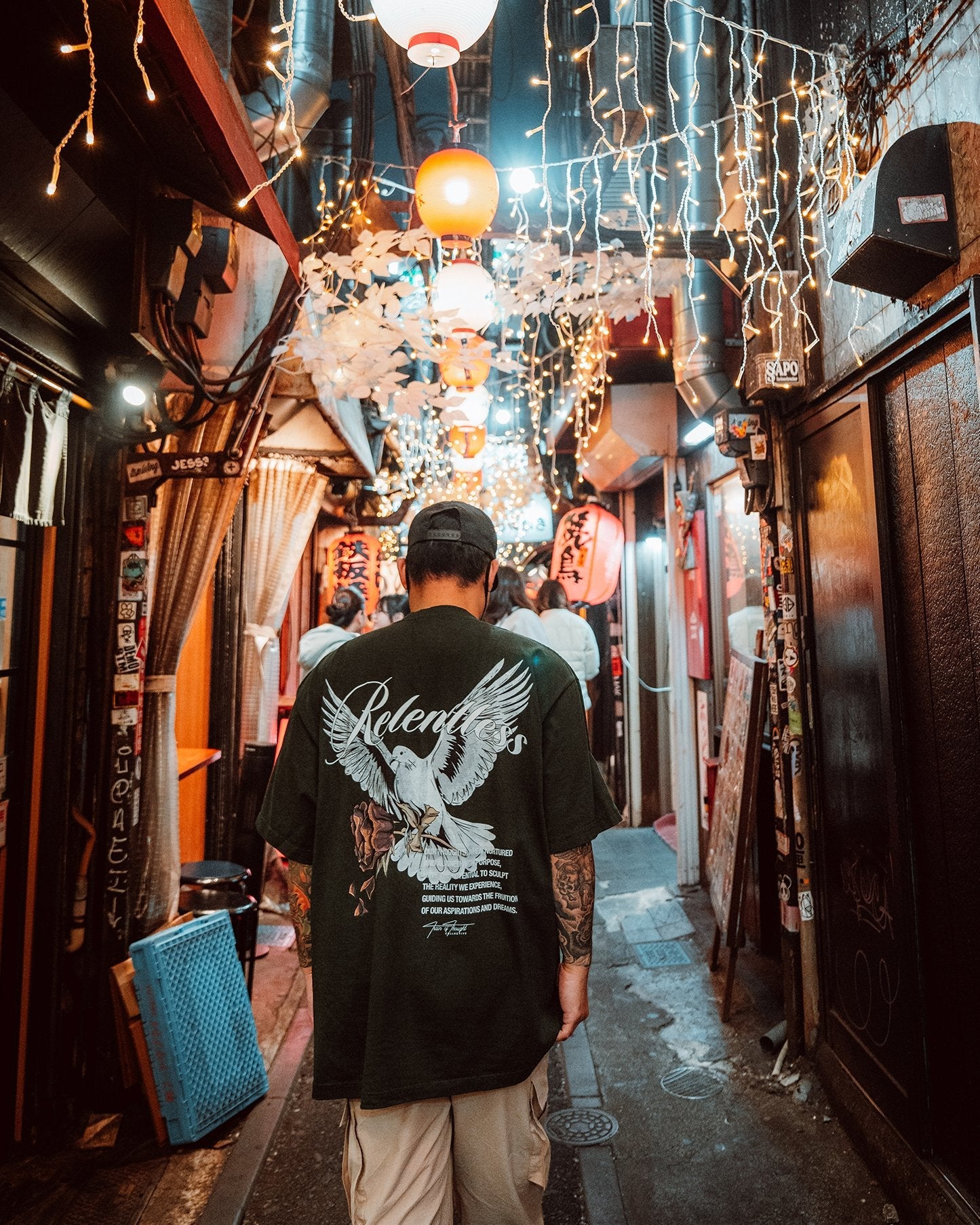 Relentless Dove Oversized Green Tee