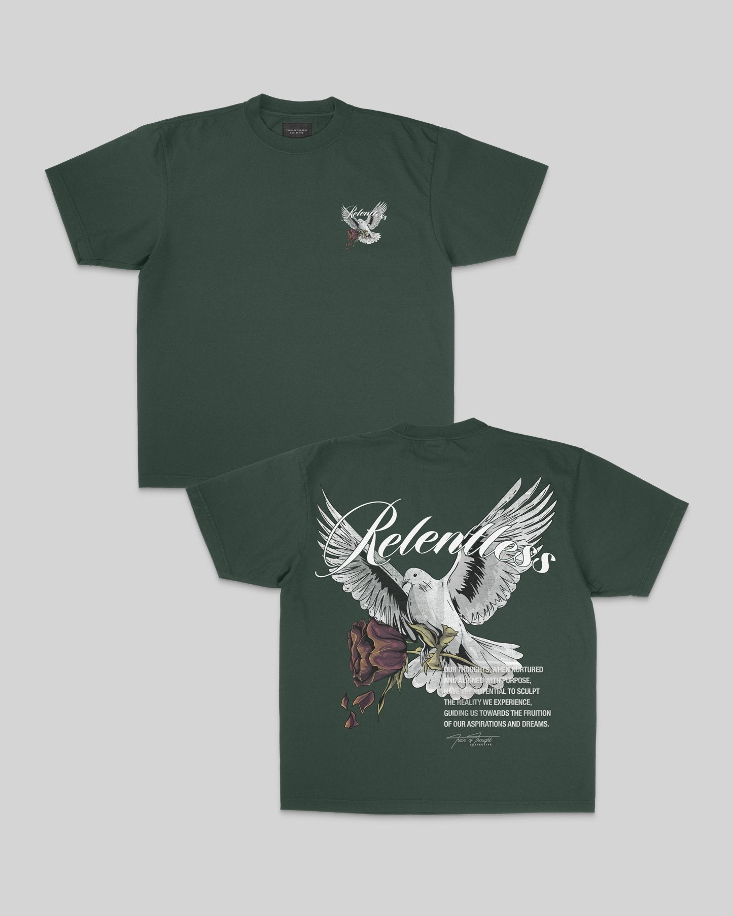 Relentless Dove Oversized Green Tee