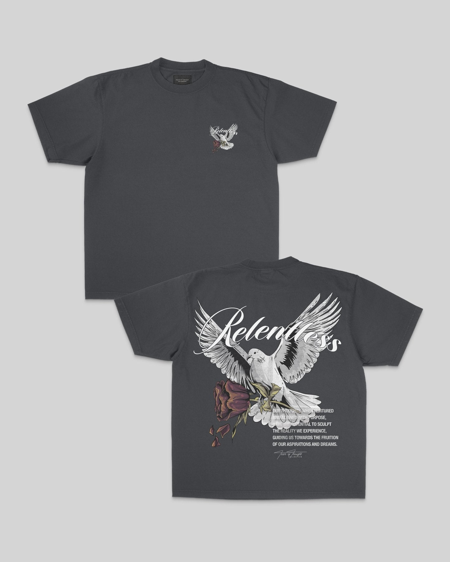 Relentless Dove Oversized Shadow Tee