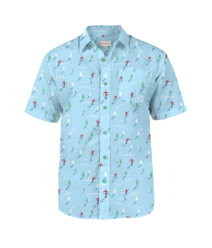 Men's Christmas Skiing Santa Hawaiian Shirt