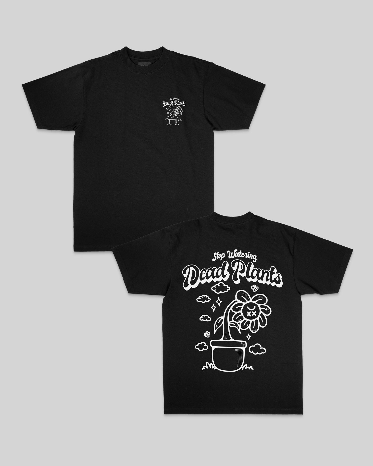 Stop Watering Dead Plants V3 Black Tee