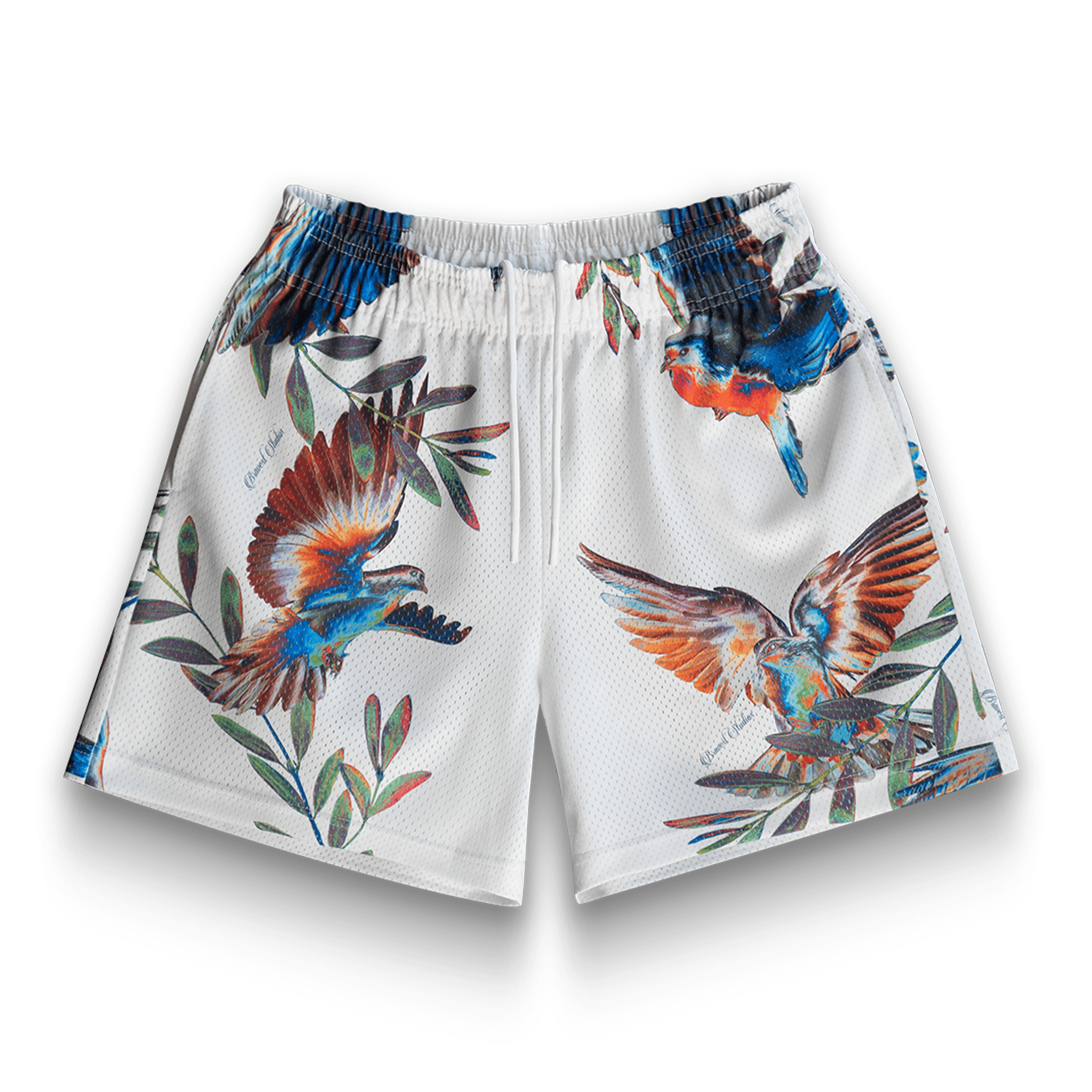 White Birds Of Paradise Shorts - BYNXWhite Birds Of Paradise Shorts