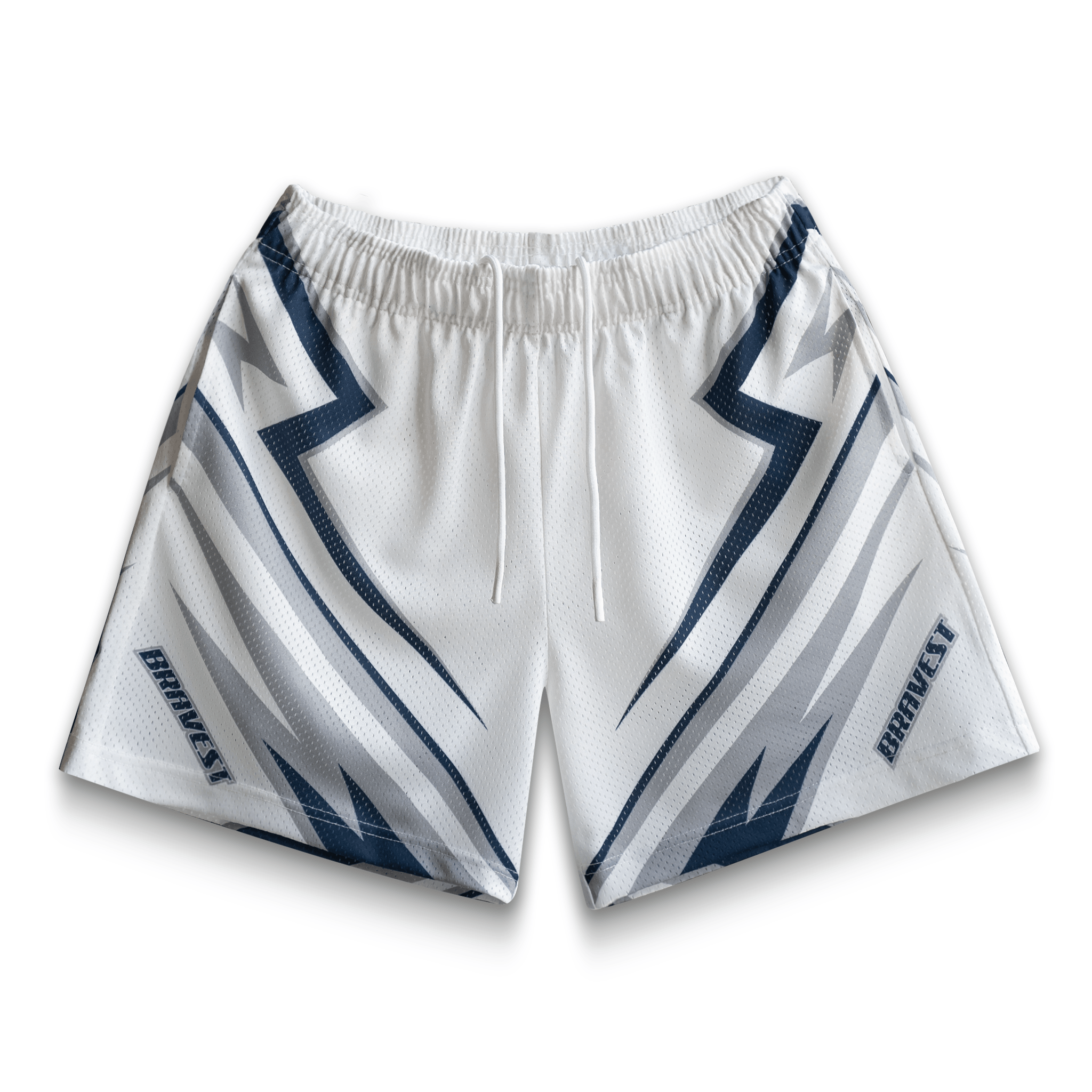 White Moto Shorts - BYNXWhite Moto Shorts