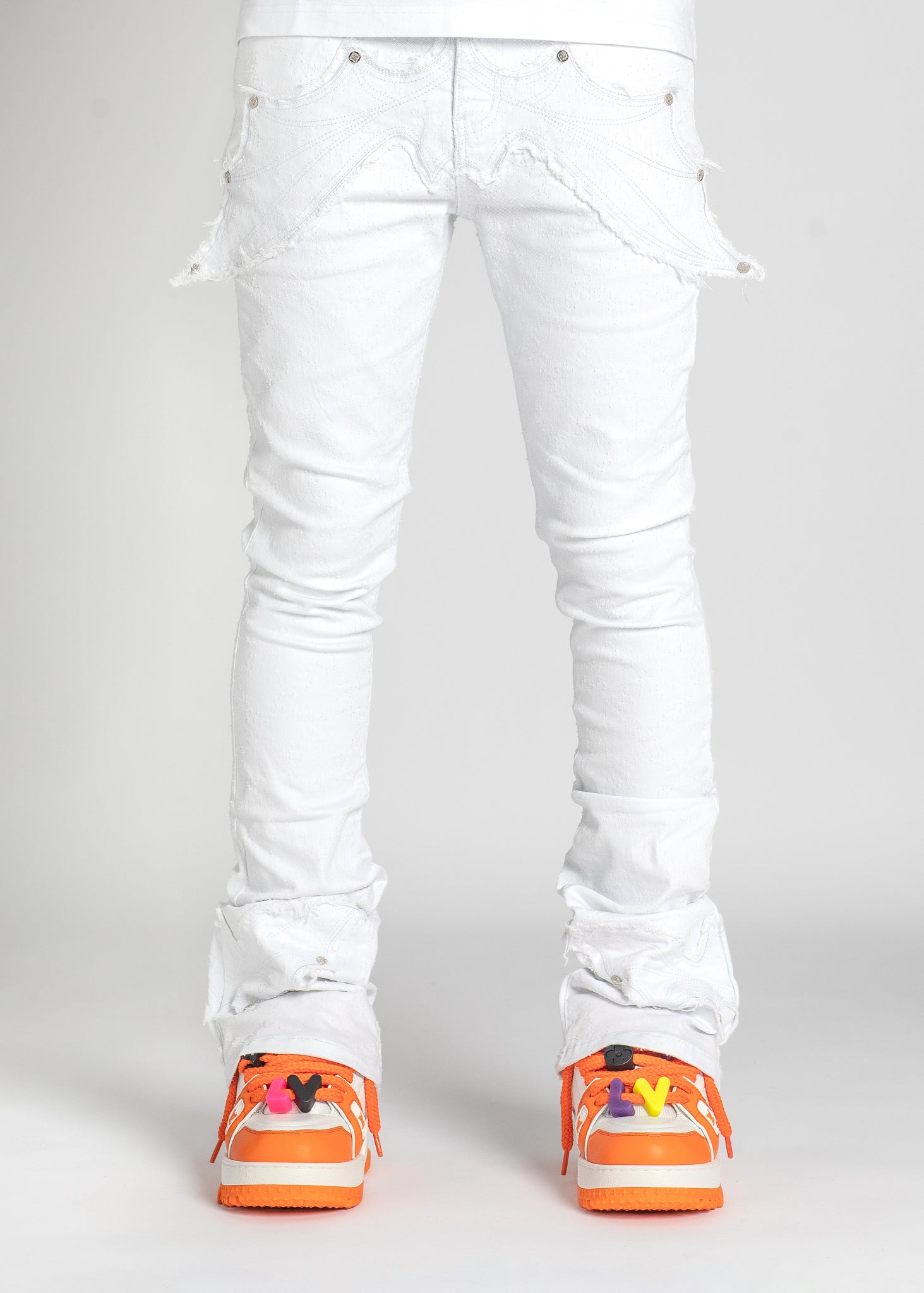 Ghost White Megabat Stacked Denim