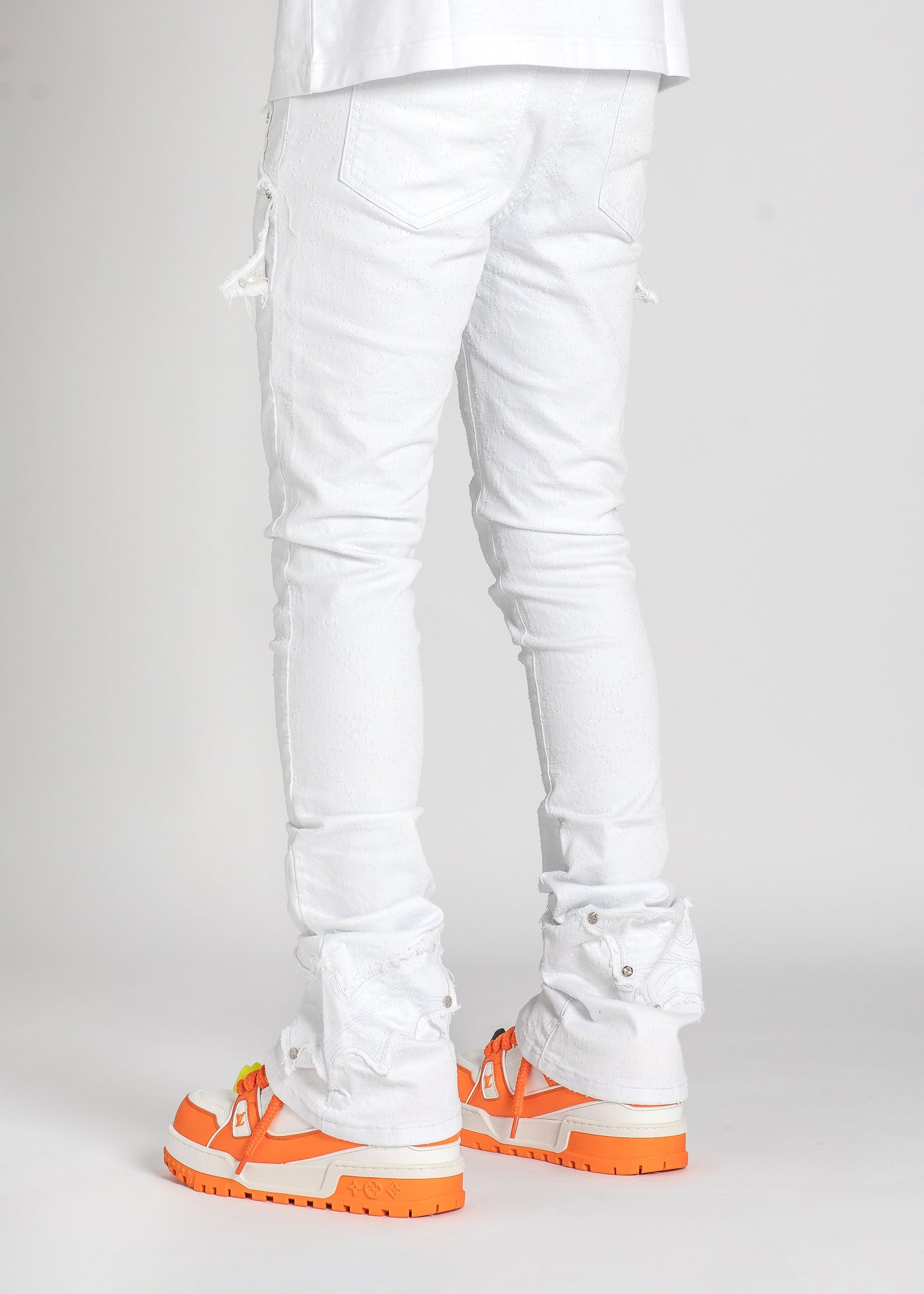 Ghost White Megabat Stacked Denim