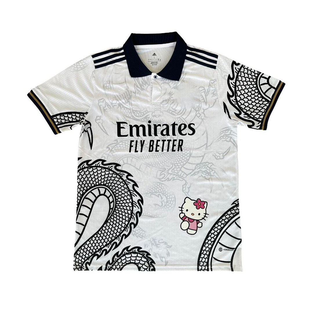 "HK" White Soccer Jersey