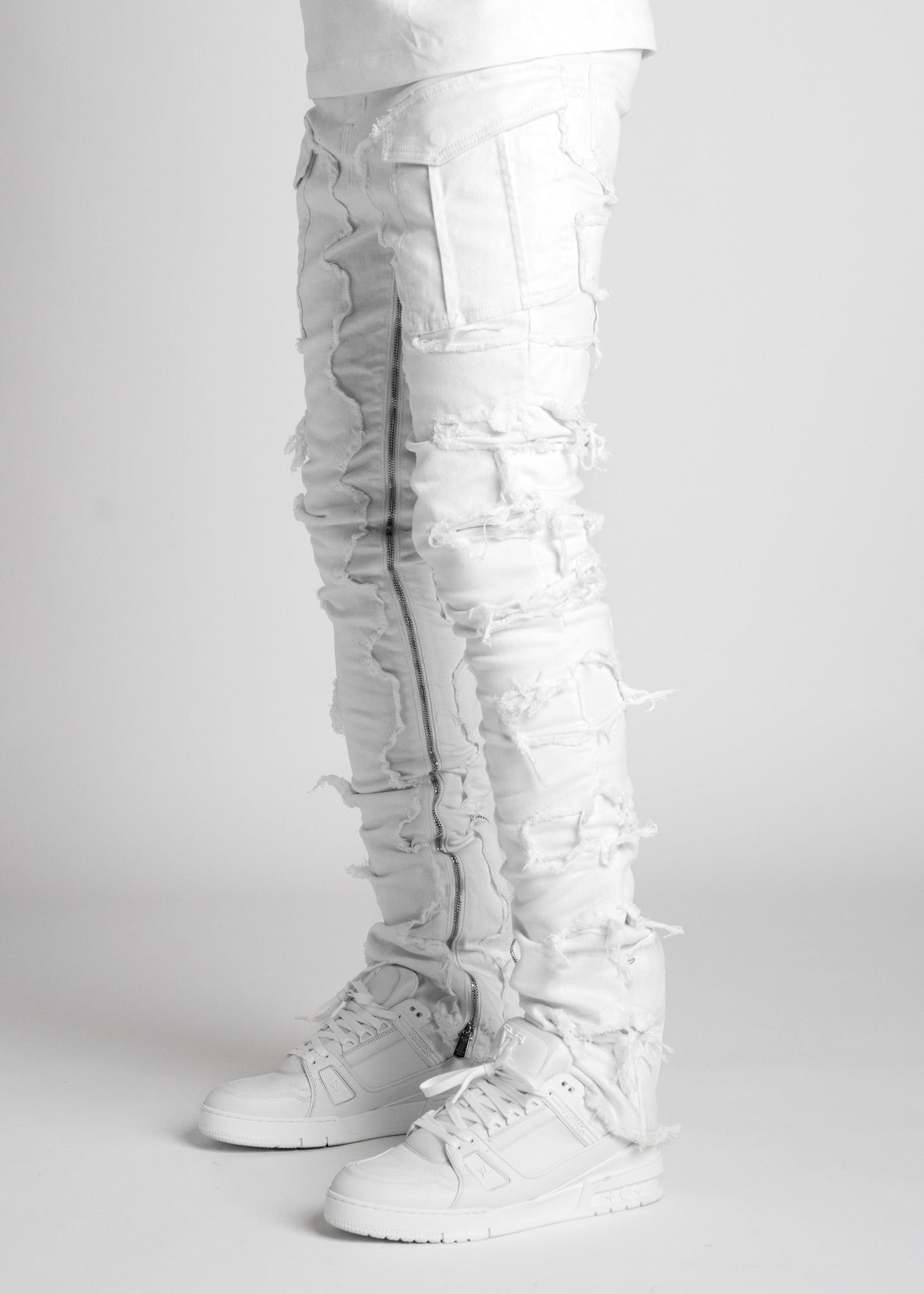 Ghost White  Stacked Denim