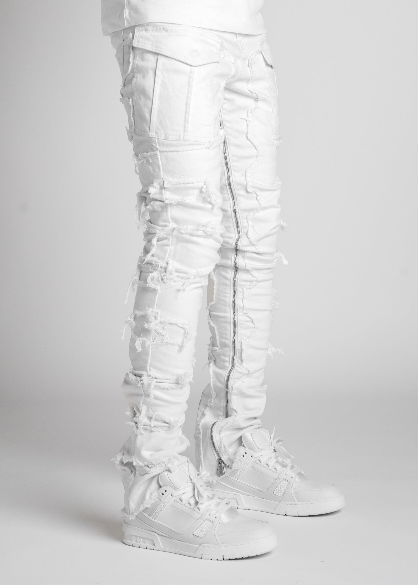 Ghost White  Stacked Denim