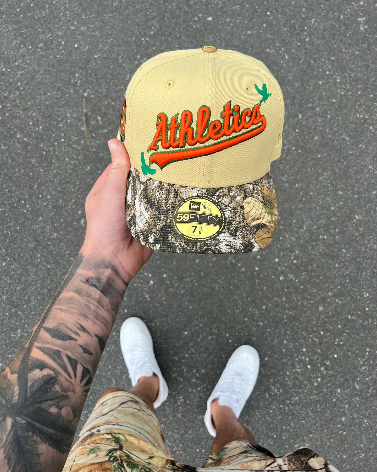 REAL TREE BRIM OAKLAND ATHLETICS FITTED