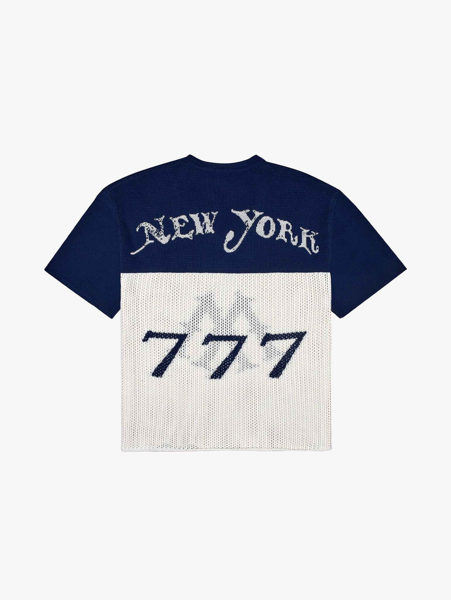 CONTRAST WHITE BLUE KNIT JERSEY