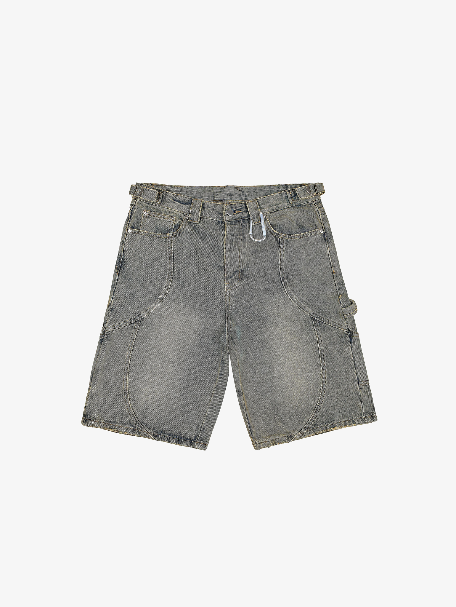 LIGHT BLUE WASHED DENIM JORTS "V2"