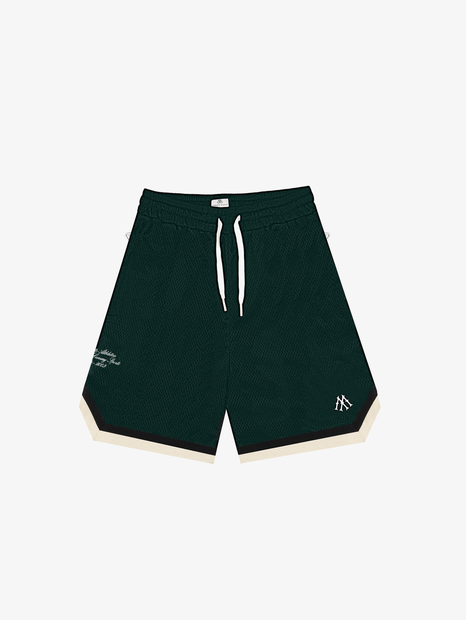 DARK GREEN MESH SHORTS