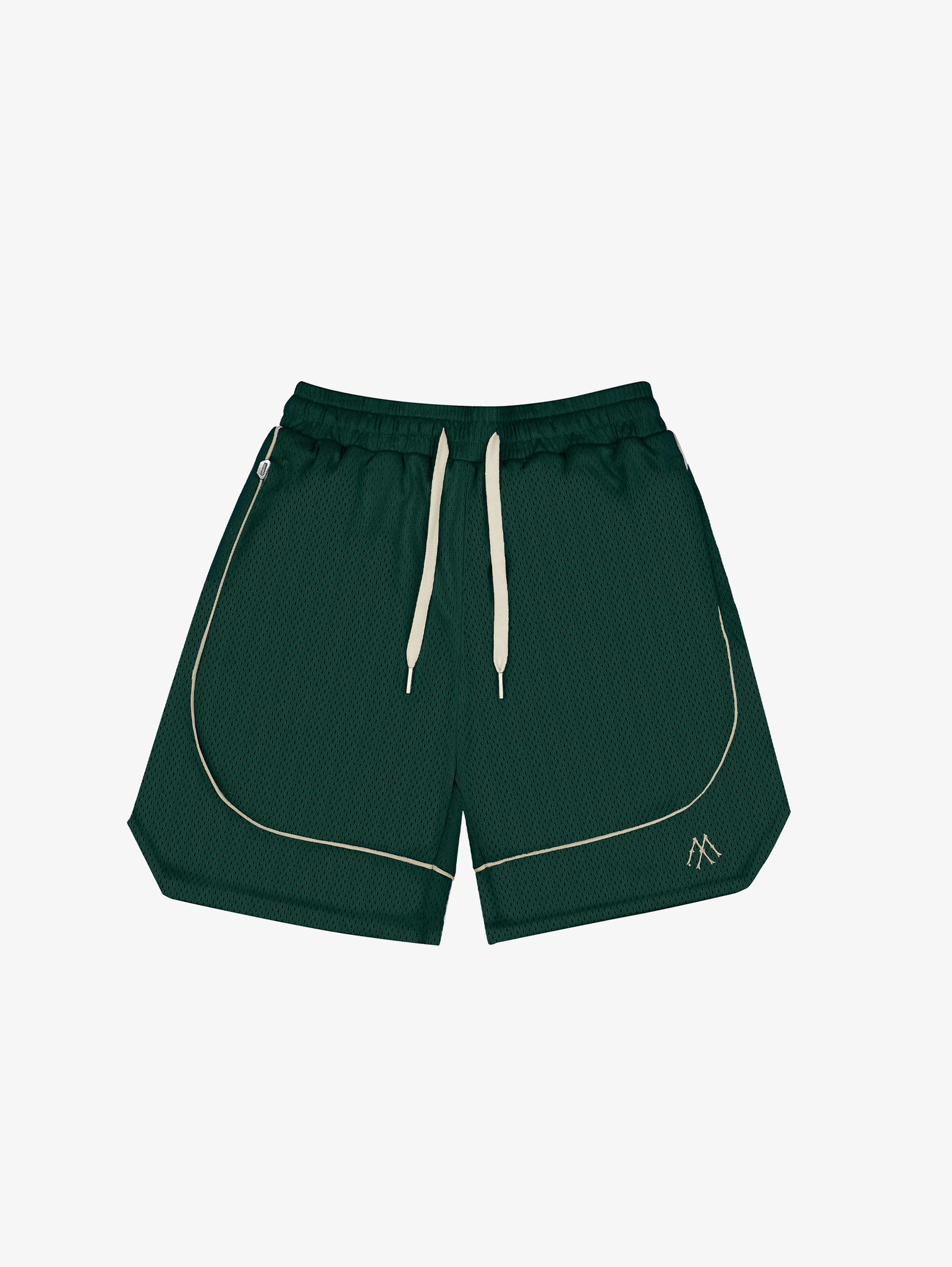 GREEN  MESH SHORTS PIPING