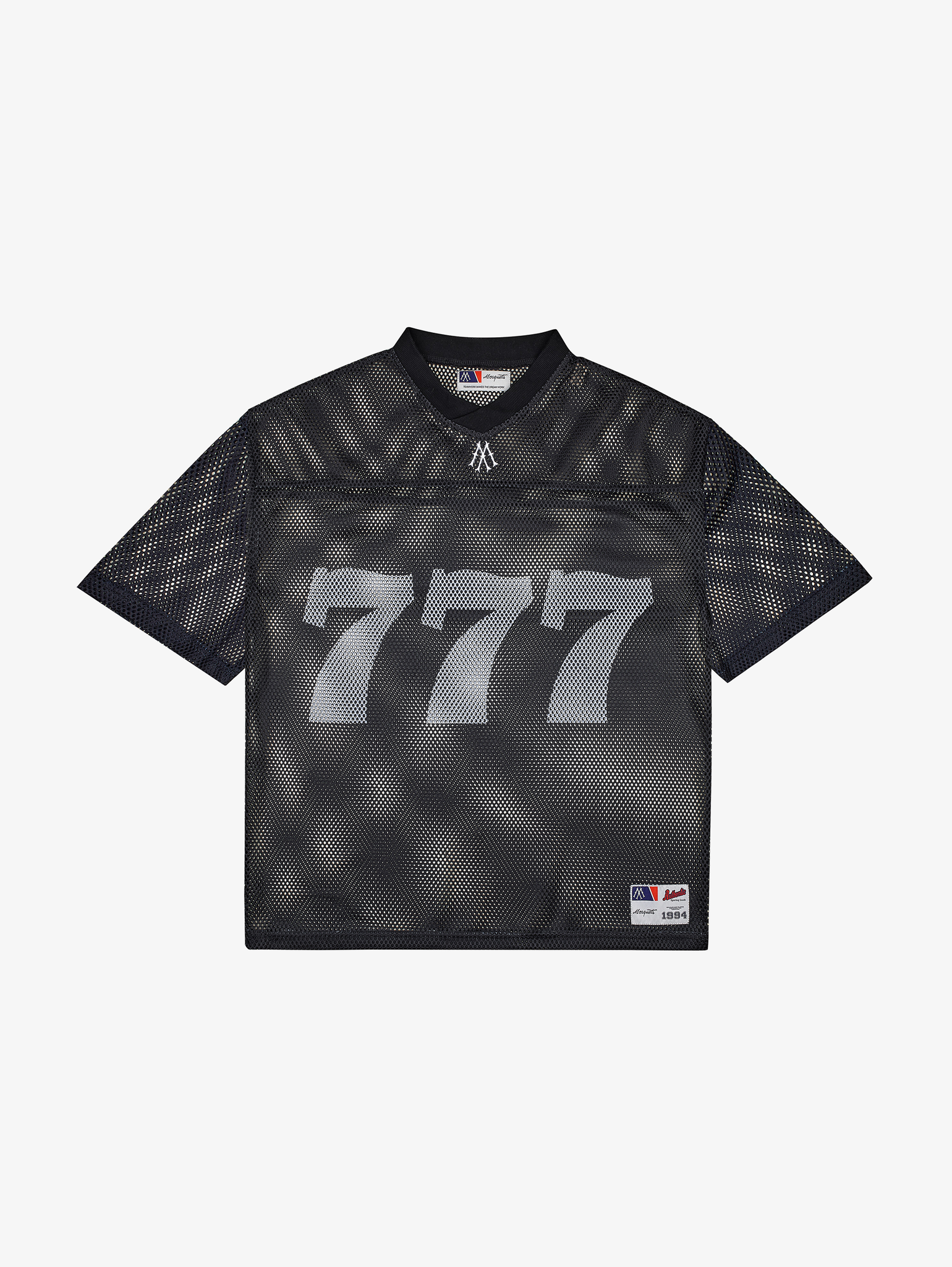 BLACK MESH FOOTBALL JERSEY "777"